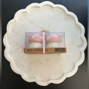 Lang Pink and White Mushroom Salt & Pepper Shaker Set